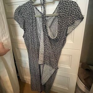 Brandy Melville Blue and White wrap Dress